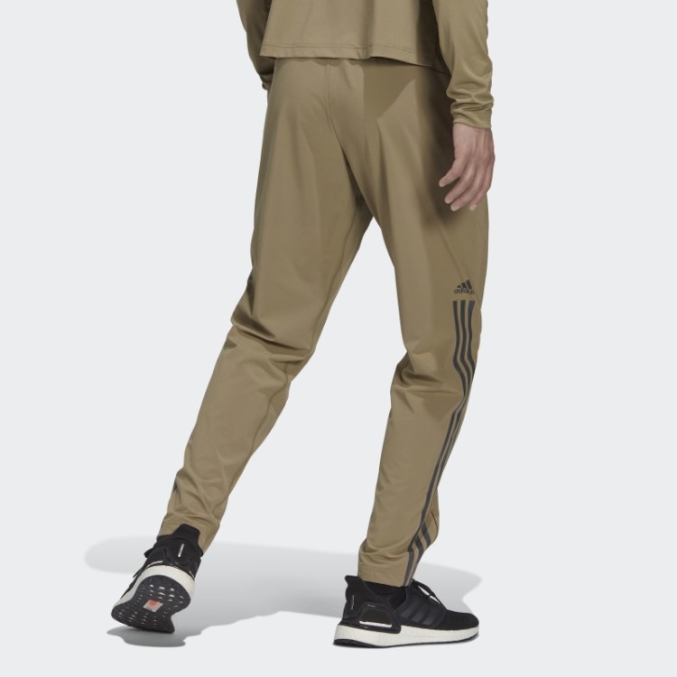 Elegante Calça Alfaiataria Com Zíper Tecido Adidas Orbit Verde