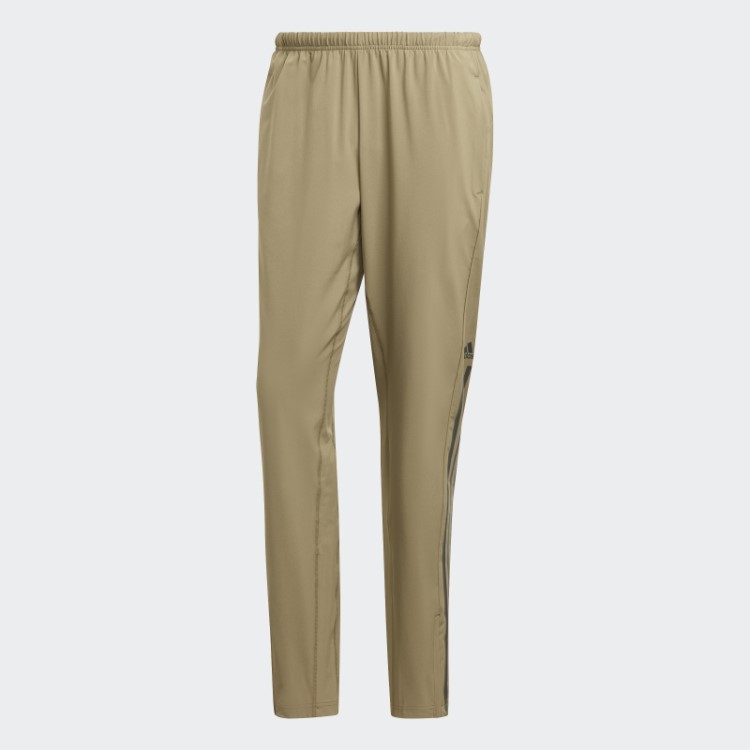 Elegante Calça Alfaiataria Com Zíper Tecido Adidas Orbit Verde