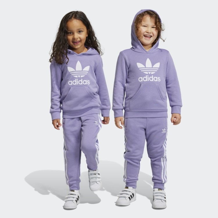 Conjunto De Moletom Adicolor Lilás Adidas