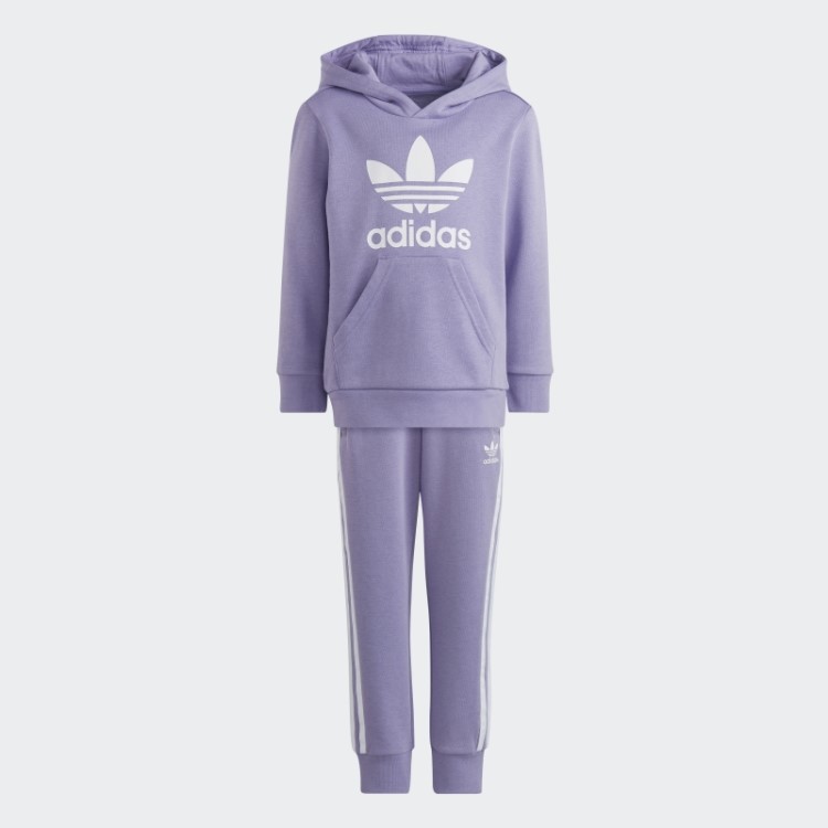 Conjunto De Moletom Adicolor Lilás Adidas