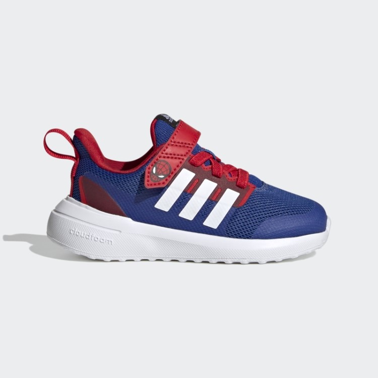 Azul Royal Quente Adidas X Marvel Fortarun 2.0 Homem-aranha Cloudfoam Sapato Elástico De Renda Com Tira Superior