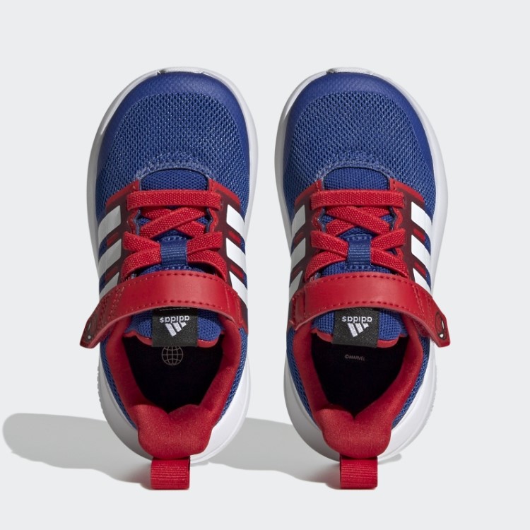 Azul Royal Quente Adidas X Marvel Fortarun 2.0 Homem-aranha Cloudfoam Sapato Elástico De Renda Com Tira Superior