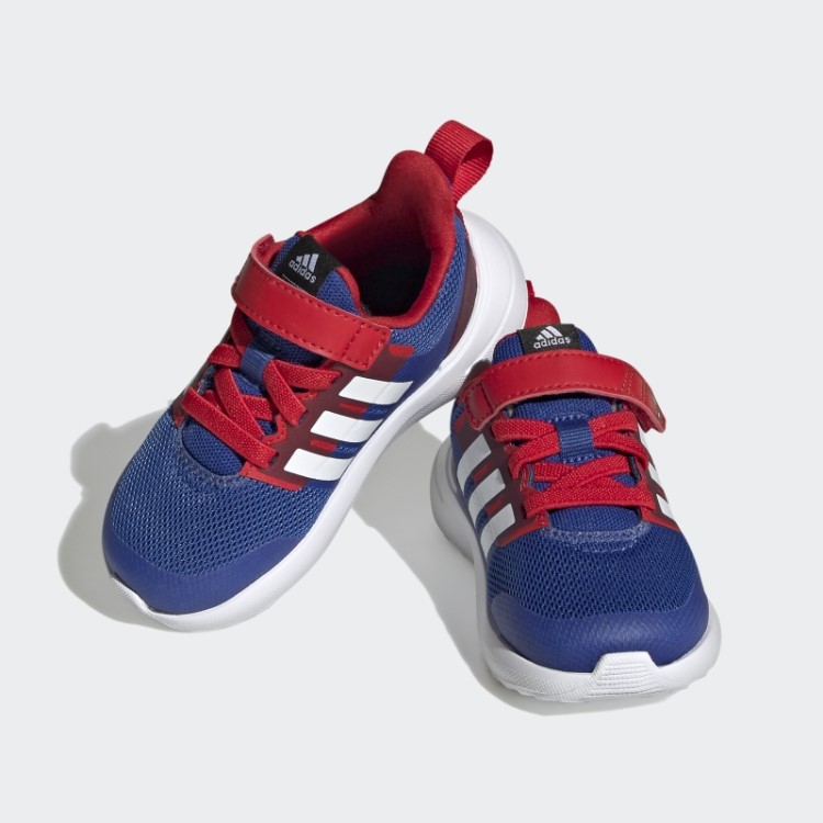 Azul Royal Quente Adidas X Marvel Fortarun 2.0 Homem-aranha Cloudfoam Sapato Elástico De Renda Com Tira Superior