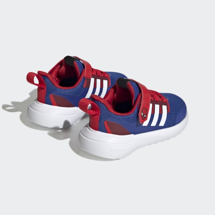 Azul Royal Quente Adidas X Marvel Fortarun 2.0 Homem-aranha Cloudfoam Sapato Elástico De Renda Com Tira Superior