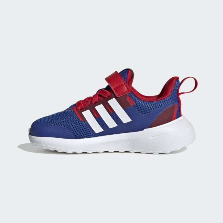 Azul Royal Quente Adidas X Marvel Fortarun 2.0 Homem-aranha Cloudfoam Sapato Elástico De Renda Com Tira Superior