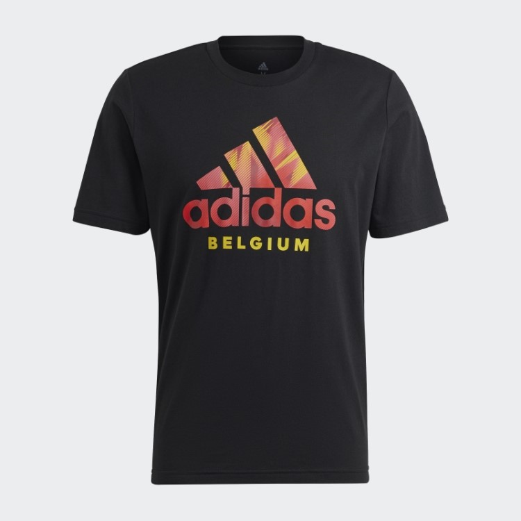 Camiseta Preta Adidas Belgium Estampada