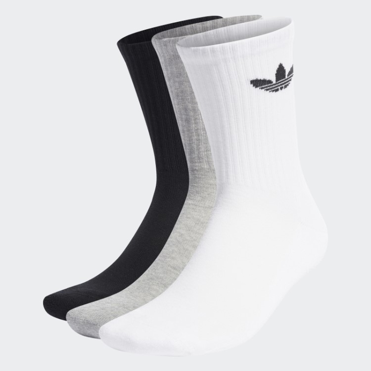 Meias De Corte Médio Acolchoadas Adidas Pretas 3 Pares