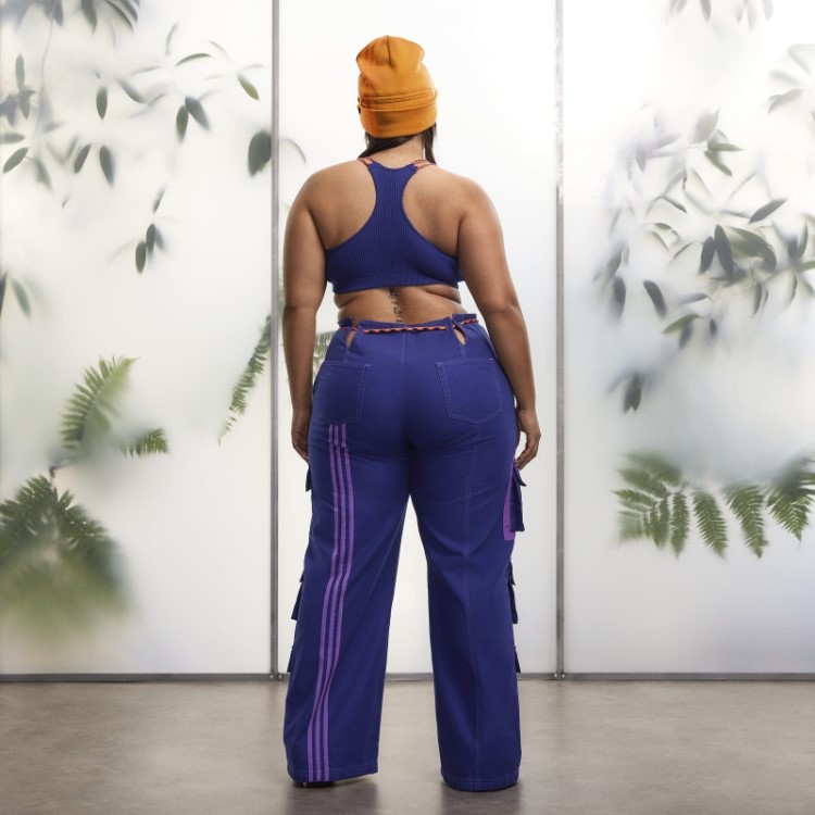 Calça Cargo De Sarja (tamanho Grande) Adidas Indigo