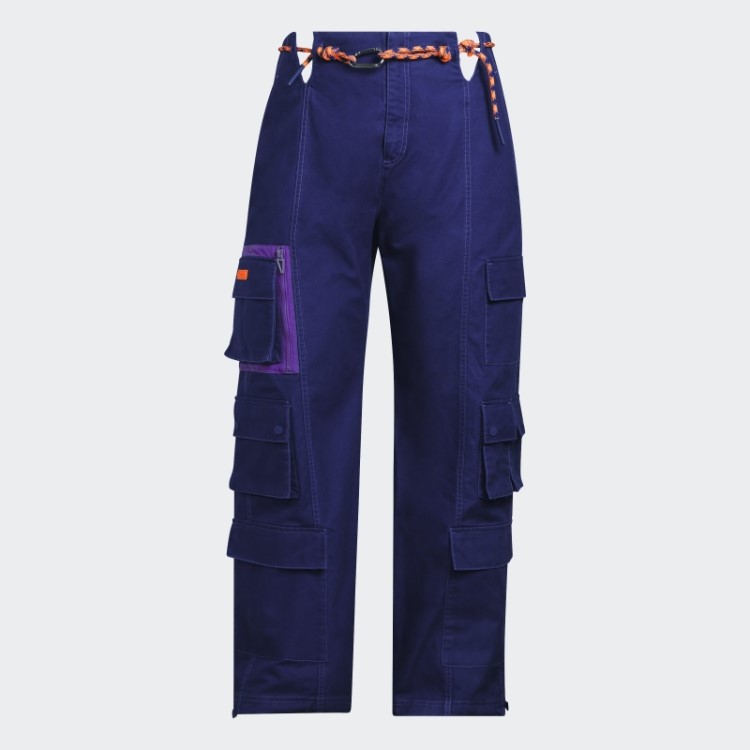 Calça Cargo De Sarja (tamanho Grande) Adidas Indigo
