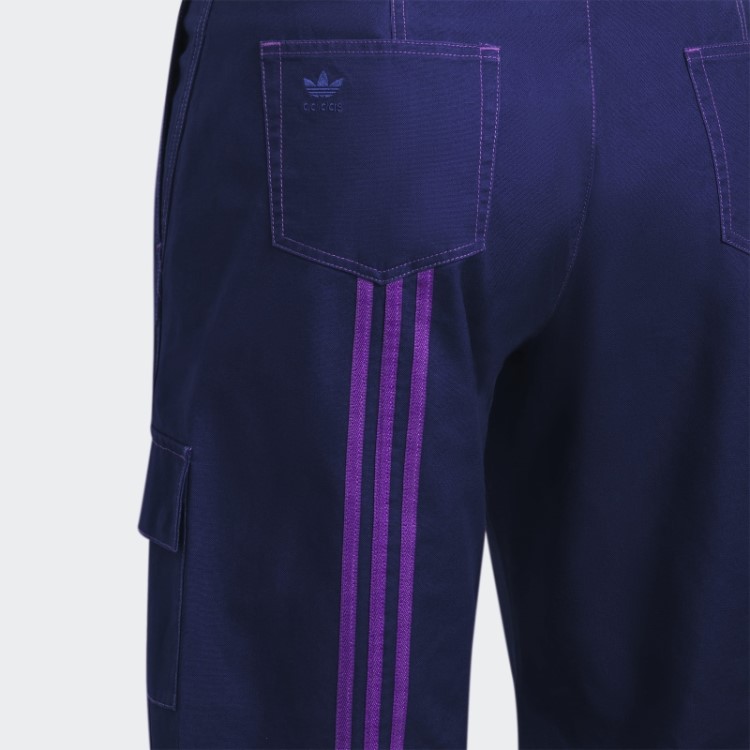 Calça Cargo De Sarja (tamanho Grande) Adidas Indigo