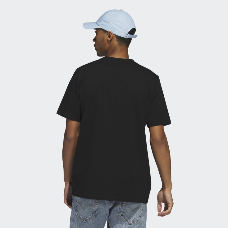Camiseta Adidas Sportswear Block Gráfico Preto Quente