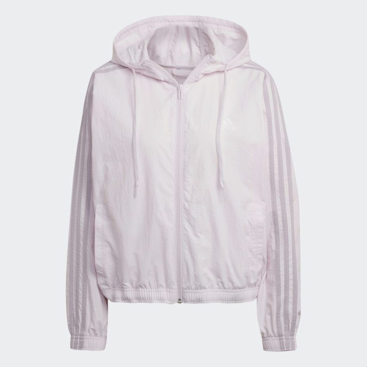 Jaqueta Corta-vento Solta Adidas Pink Essentials Repeat Logo