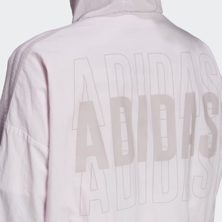 Jaqueta Corta-vento Solta Adidas Pink Essentials Repeat Logo