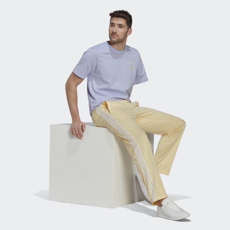 Calça De Treino Amarela Adidas Com Perna Reta