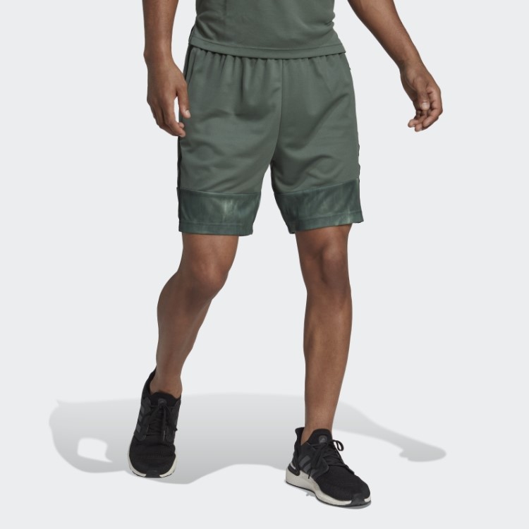 Bermuda De Treino Aeroready Com Estampa De Giz De óxido Verde Adidas