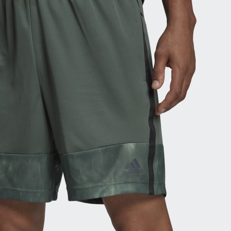 Bermuda De Treino Aeroready Com Estampa De Giz De óxido Verde Adidas