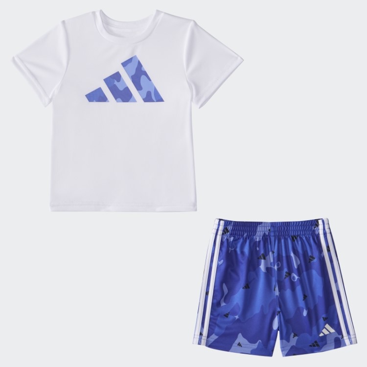 Camiseta Branca Adidas Ibpoly Camo Aop Short