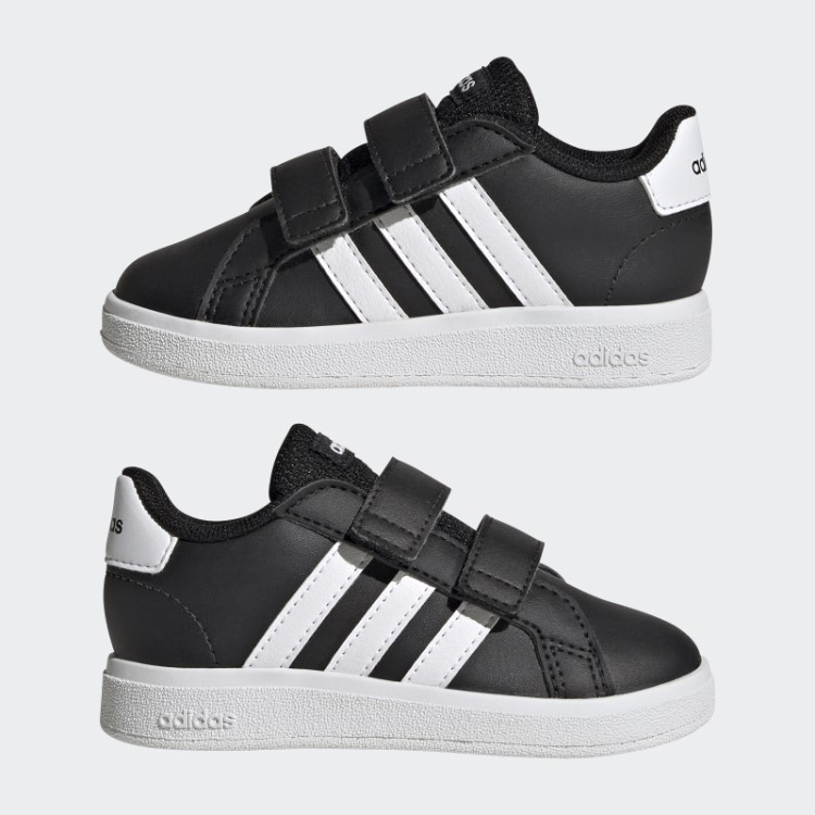 Sapatos De Gancho E Laço De Estilo De Vida Grande Corte Adidas Preto
