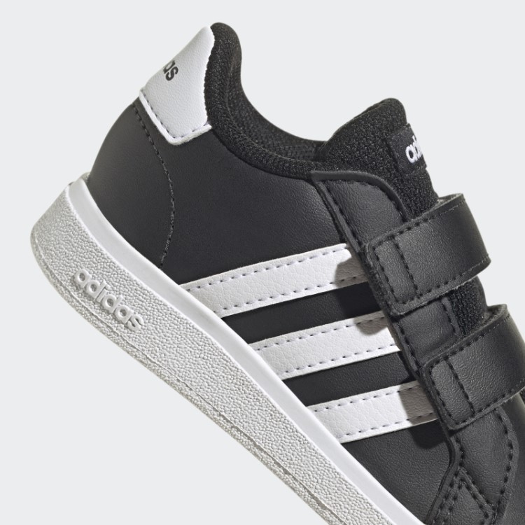 Sapatos De Gancho E Laço De Estilo De Vida Grande Corte Adidas Preto