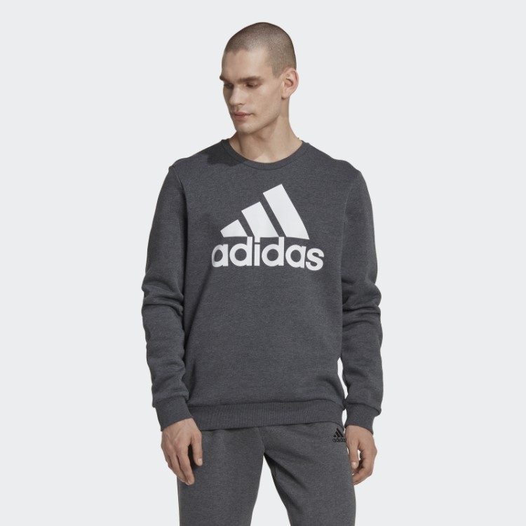 Moletom Adidas Essentials Big Logo Cinza Escuro Urze