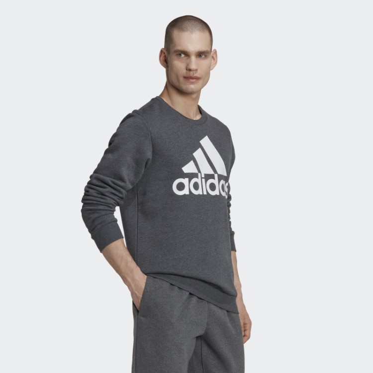 Moletom Adidas Essentials Big Logo Cinza Escuro Urze