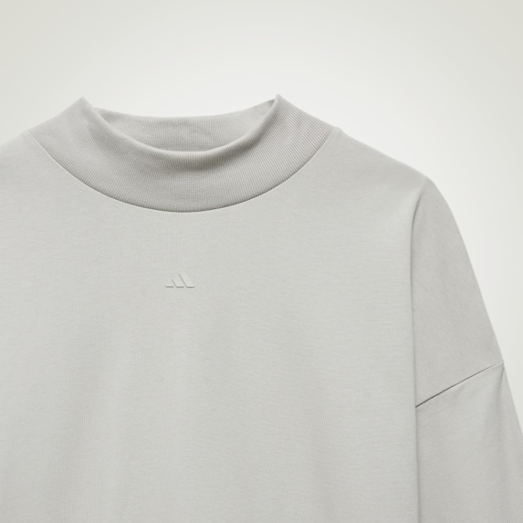 Camiseta De Manga Longa Adidas Basquete Cinza Metal Quente