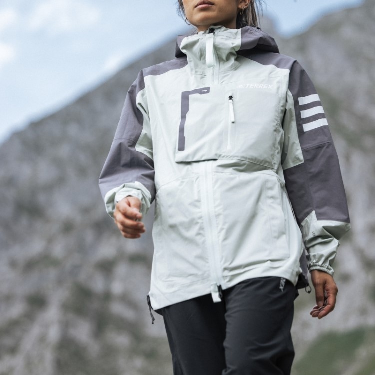 Adidas Terrex Xploric Rain.rdy Jaqueta De Trilha Cinza