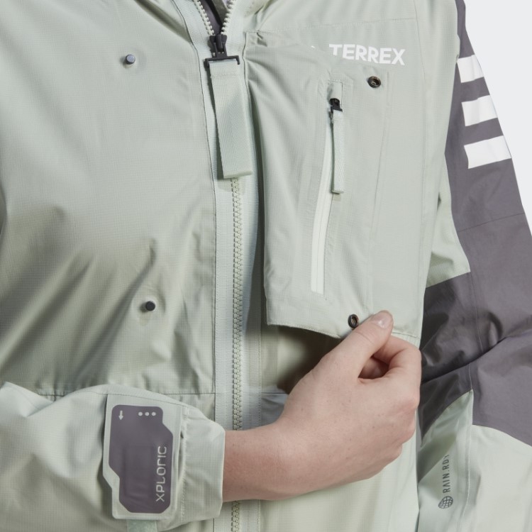 Adidas Terrex Xploric Rain.rdy Jaqueta De Trilha Cinza