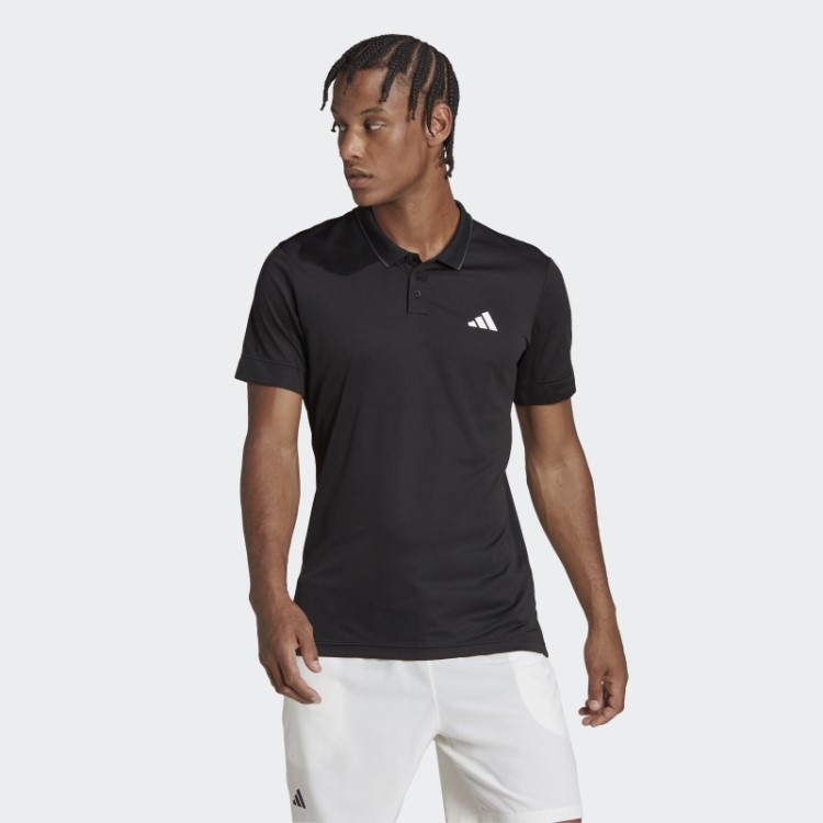 Camisa Polo Tênis Freelift Adidas Preta