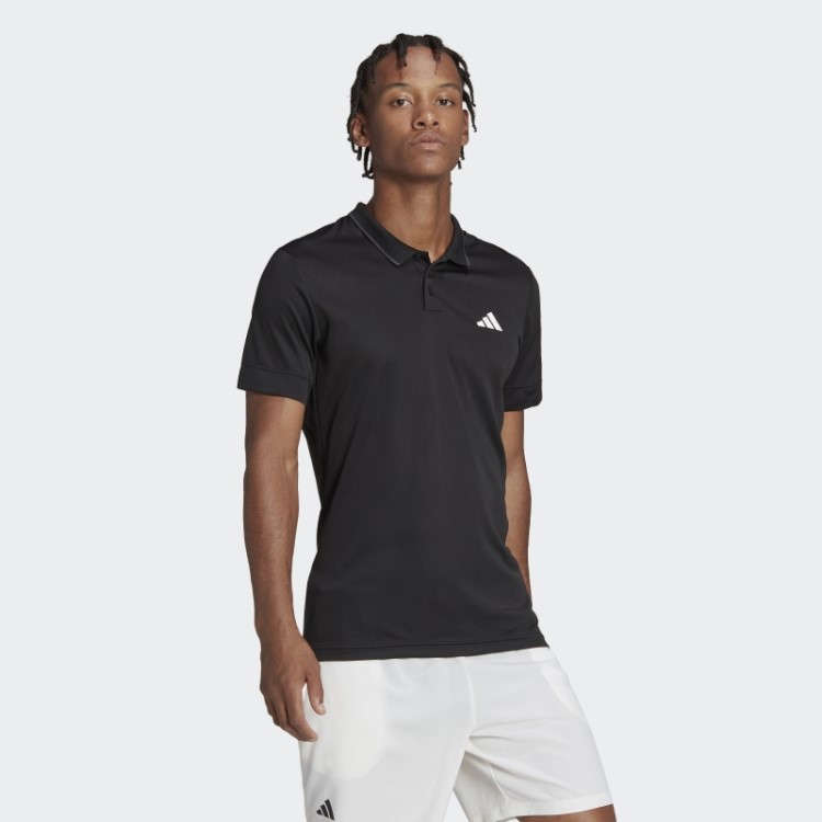 Camisa Polo Tênis Freelift Adidas Preta