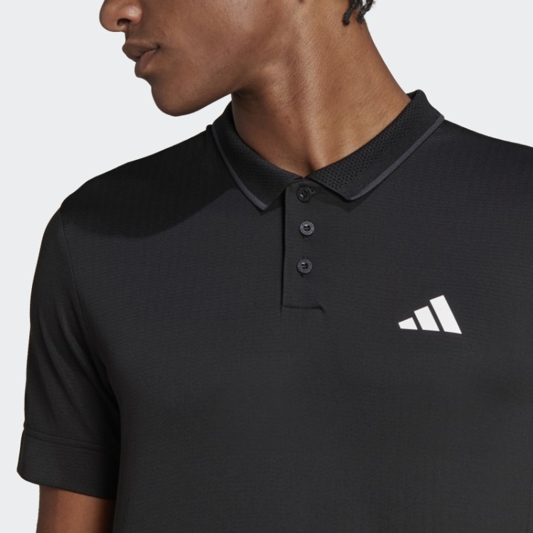Camisa Polo Tênis Freelift Adidas Preta