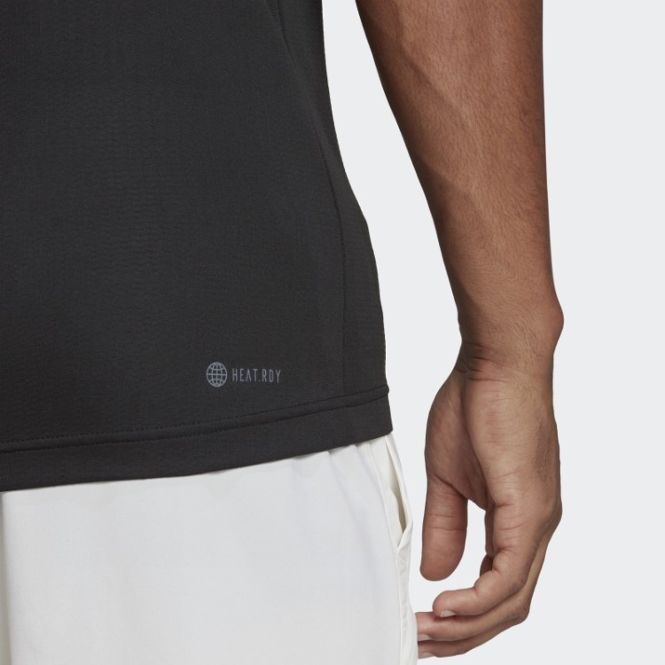 Camisa Polo Tênis Freelift Adidas Preta