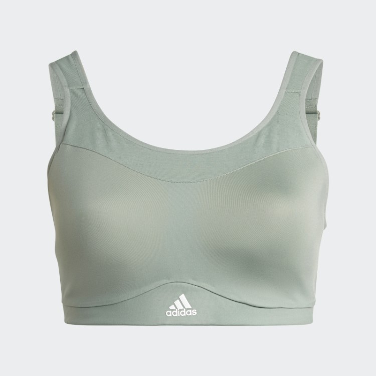 Sutiã Verde Prateado Adidas Tlrd Impact Training De Alto Suporte (tamanho Grande) Quente