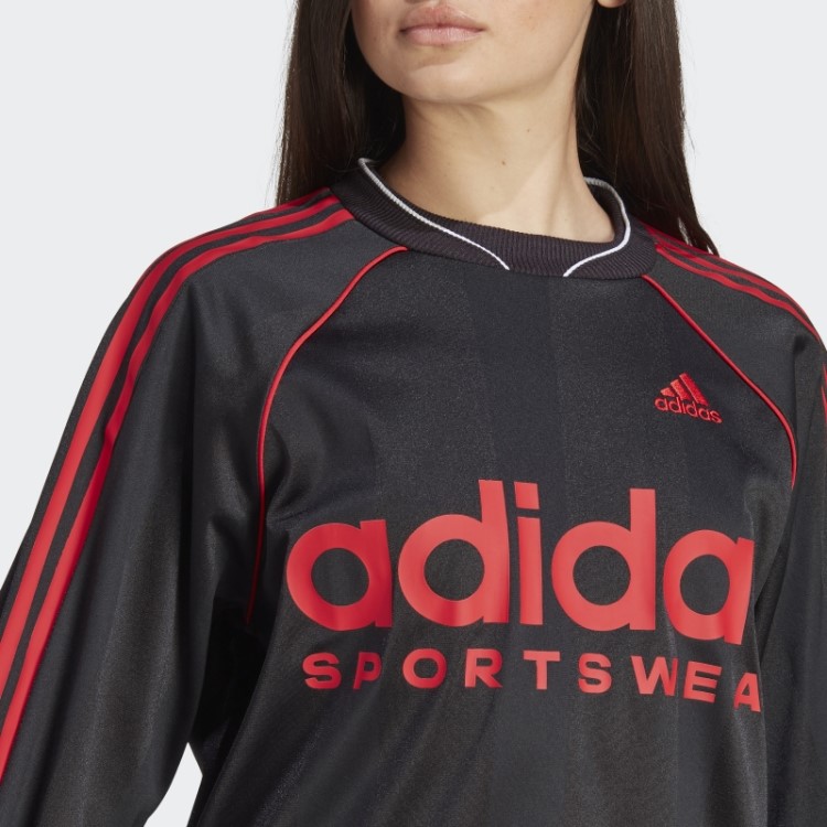Camisa Jacquard De Manga Comprida Preta Adidas