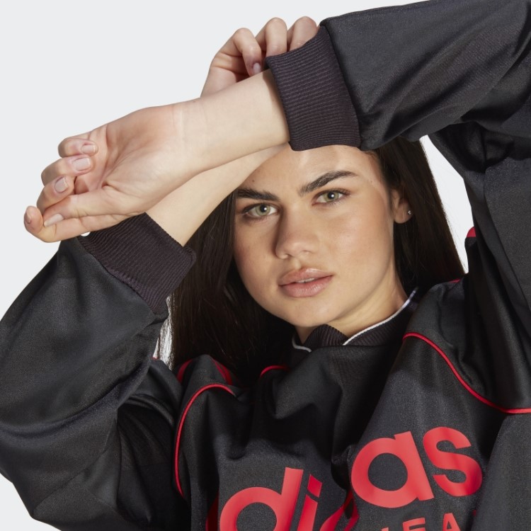 Camisa Jacquard De Manga Comprida Preta Adidas