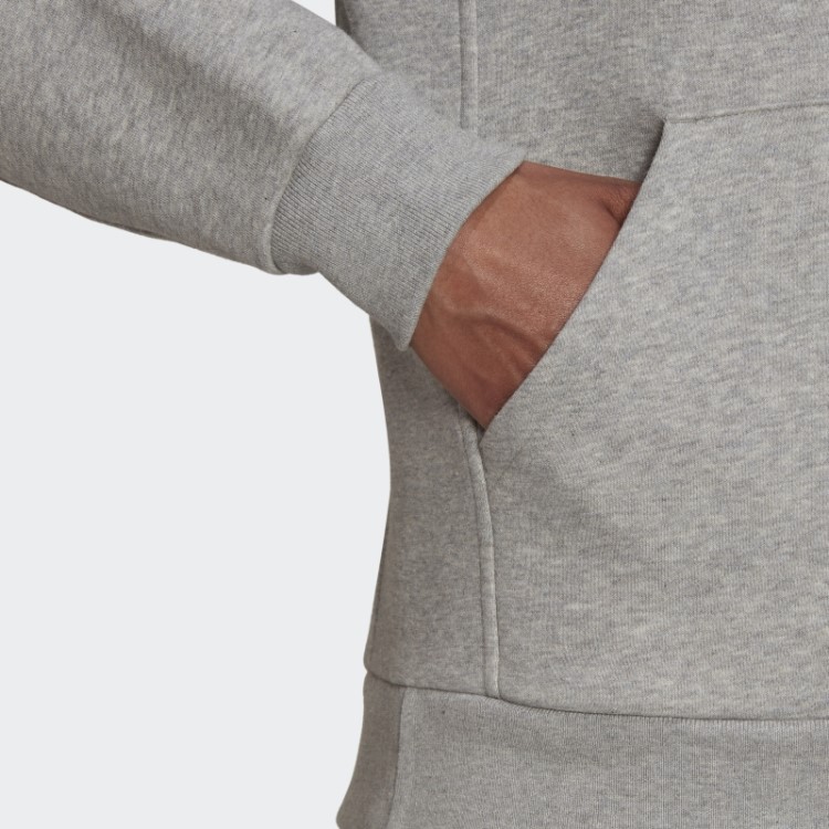 Adidas All Szn Hoodie De Lã Com Zíper Completo Cinza Médio