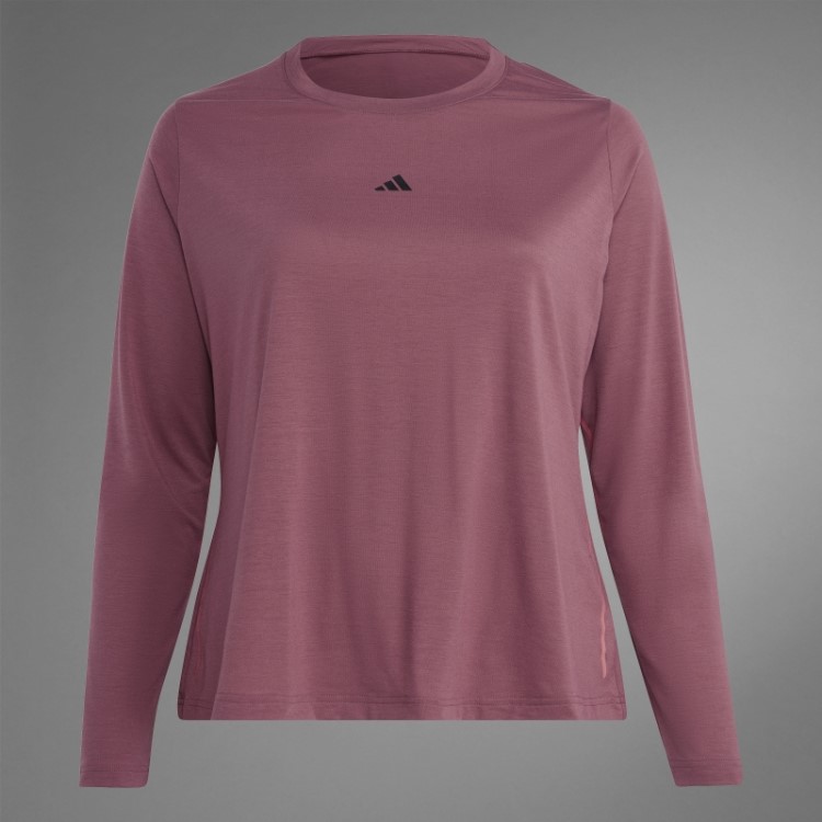 Camiseta De Manga Longa De Ioga De Equilíbrio Autêntico (tamanho Grande) Adidas Bordô