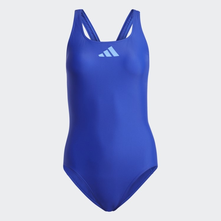 Maiô Azul Com Logo 3 Barras Adidas