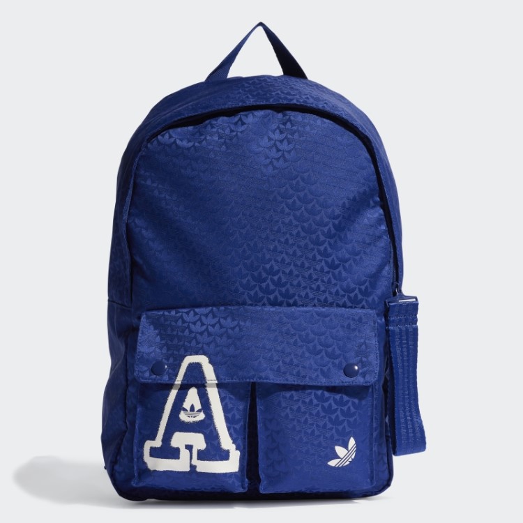 Mochila Trifoil Jacquard Monograma Adidas Azul Vitória