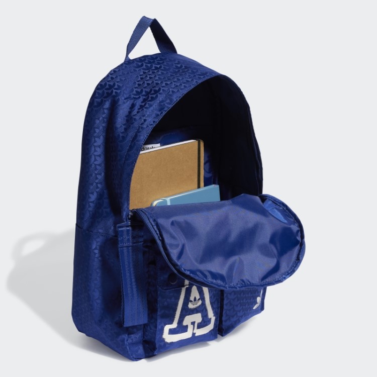 Mochila Jacquard Monograma Trifoil Azul Vitória Adidas