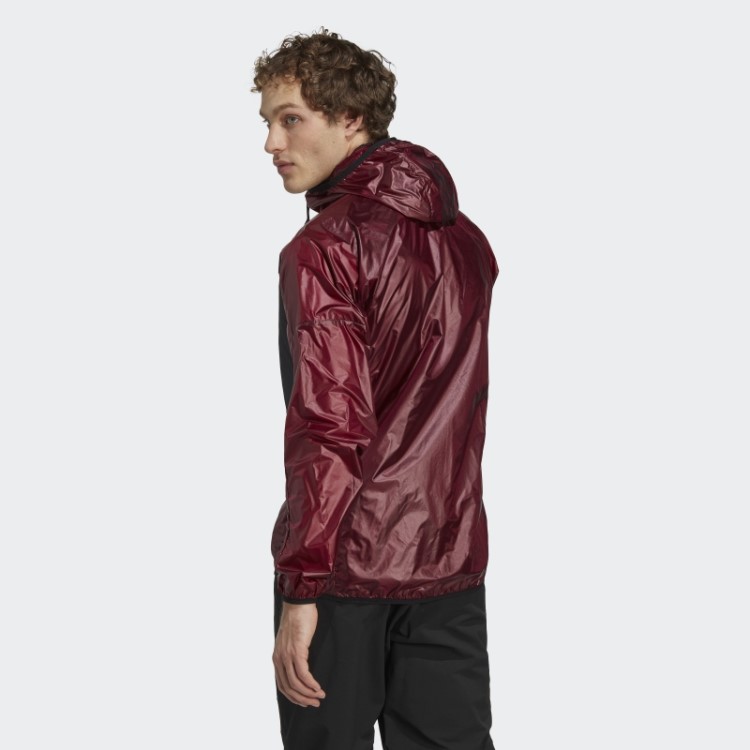 Jaqueta Vermelha Techrock Três Em Um Com Capuz E Vento Adidas