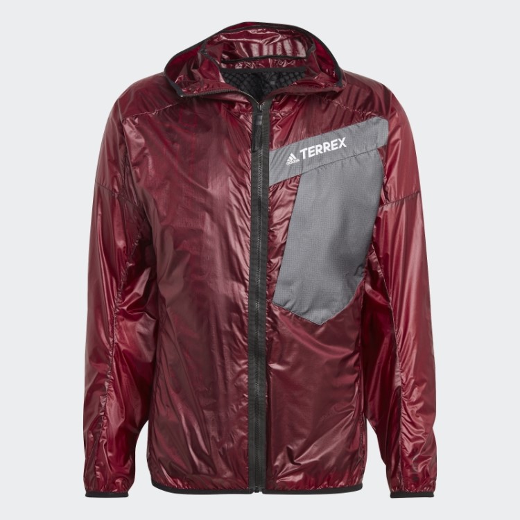 Jaqueta Vermelha Techrock Três Em Um Com Capuz E Vento Adidas