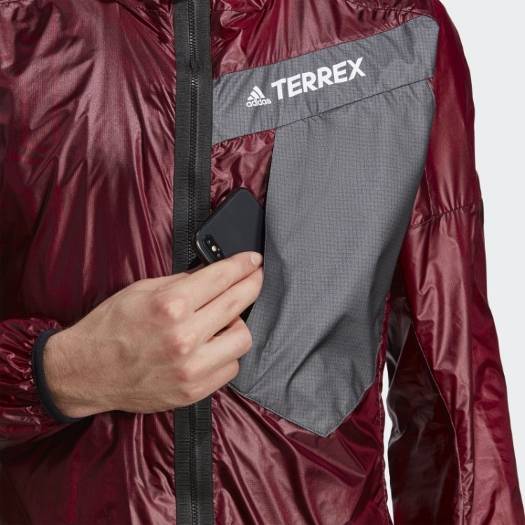 Jaqueta Vermelha Techrock Três Em Um Com Capuz E Vento Adidas