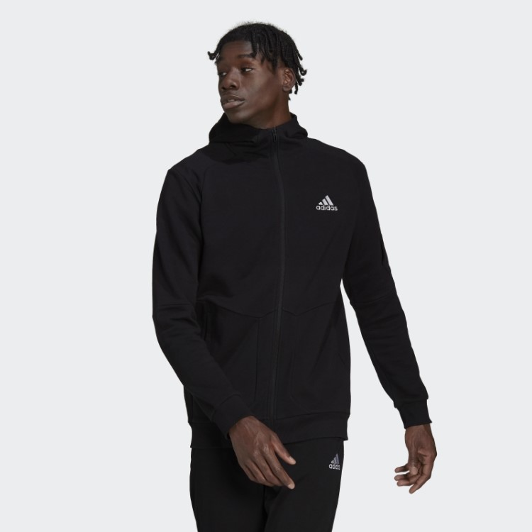 Moletom Preto Com Capuz E Zíper Completo 4gameday Adidas
