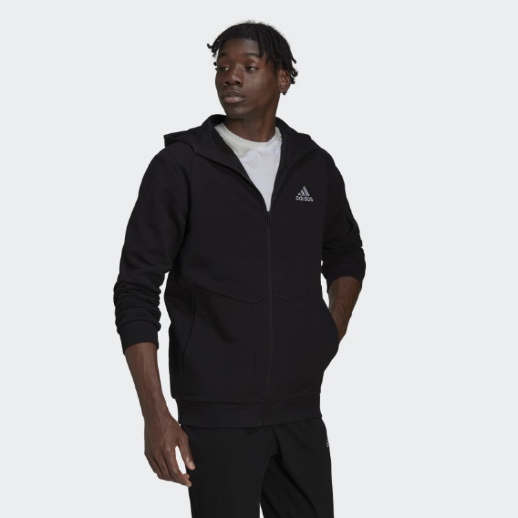 Moletom Preto Com Capuz E Zíper Completo 4gameday Adidas