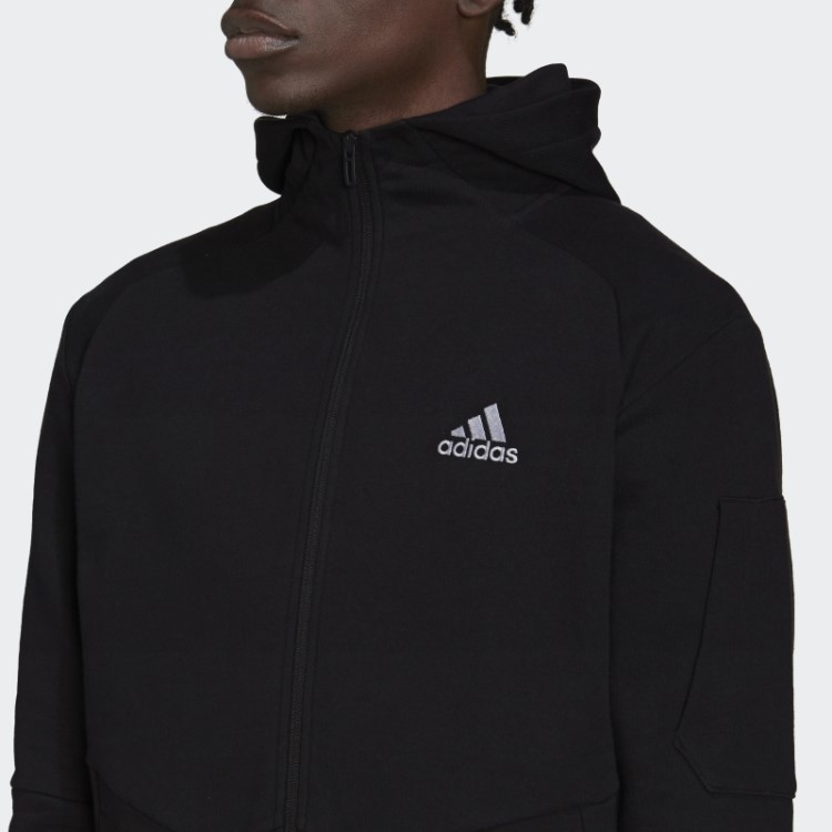 Moletom Preto Com Capuz E Zíper Completo 4gameday Adidas