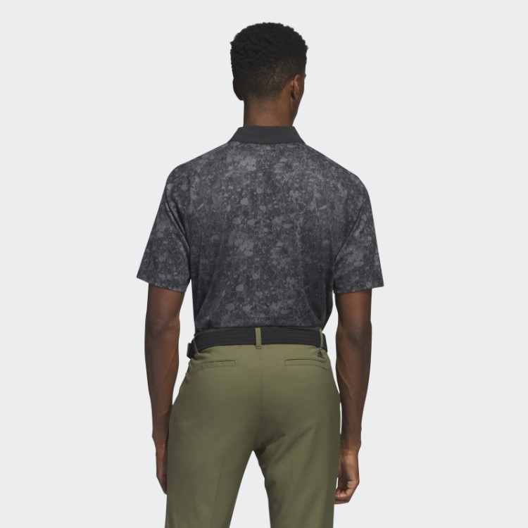 Camisa Polo De Golfe Ultimate365 Tour Print Malha Preta Adidas