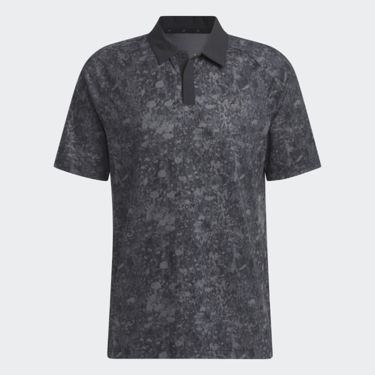 Camisa Polo De Golfe Ultimate365 Tour Print Malha Preta Adidas