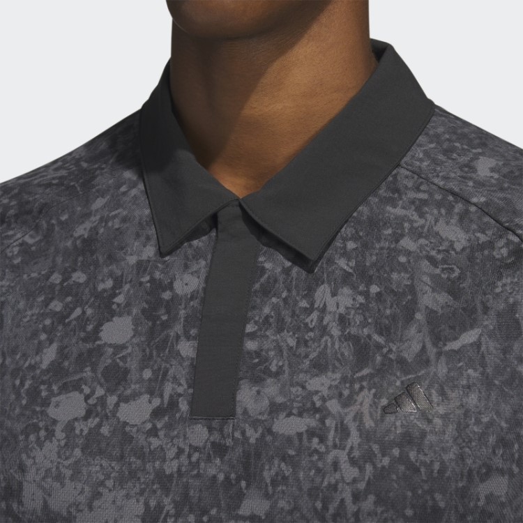 Camisa Polo De Golfe Ultimate365 Tour Print Malha Preta Adidas
