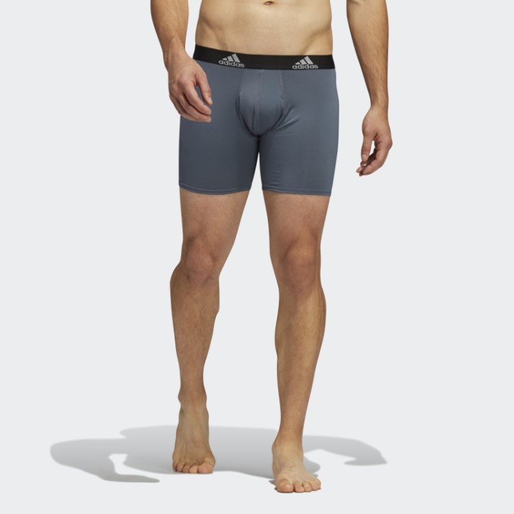 Boxer Performance Pack Três (grande E Alto) Cinza Médio Adidas